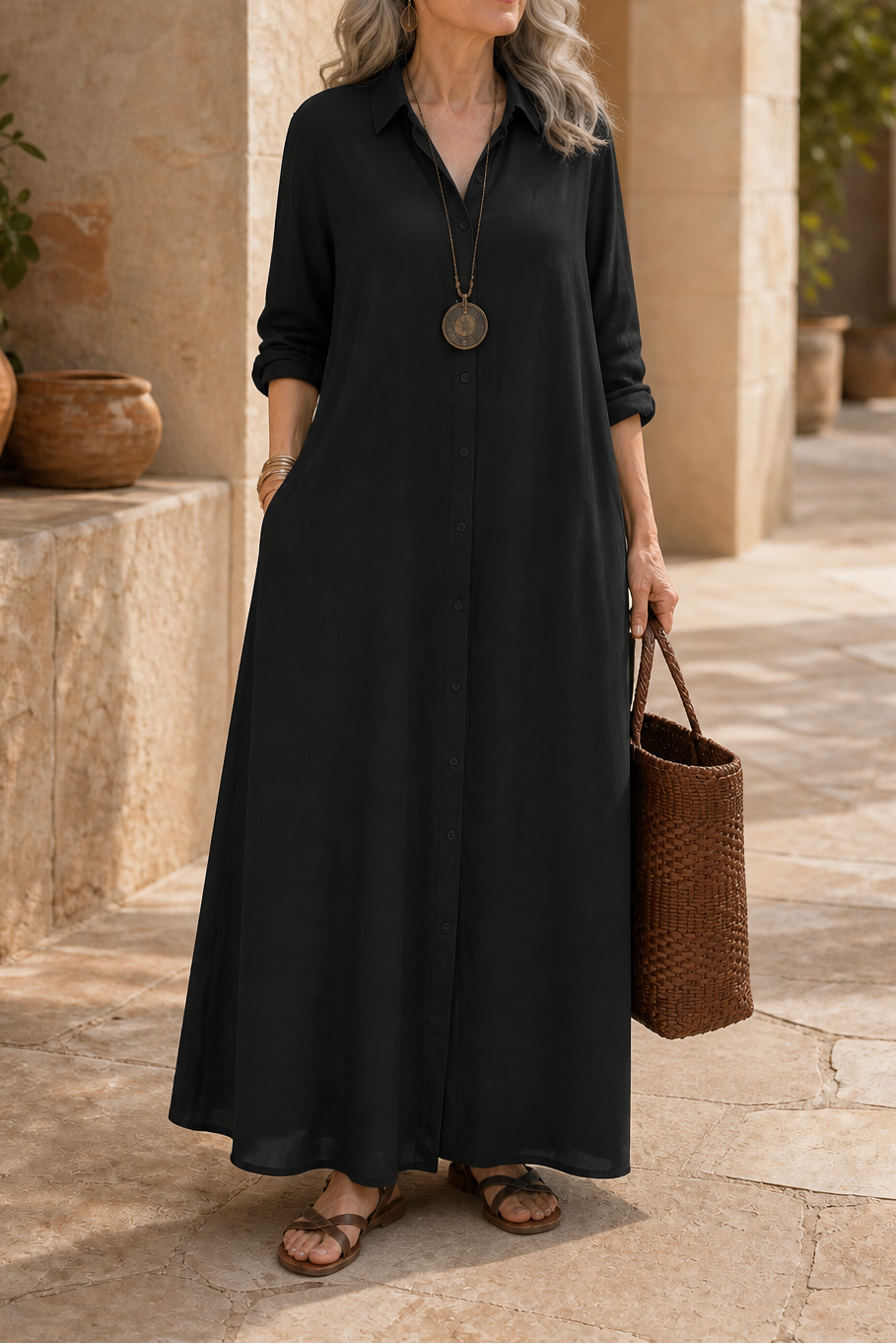 Georgia | Oversized Button-Through Maxi Summer Dresses