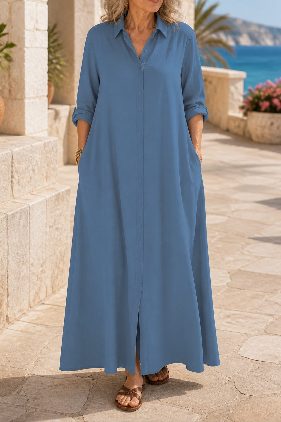 Georgia | Oversized Button-Through Maxi Summer Dresses