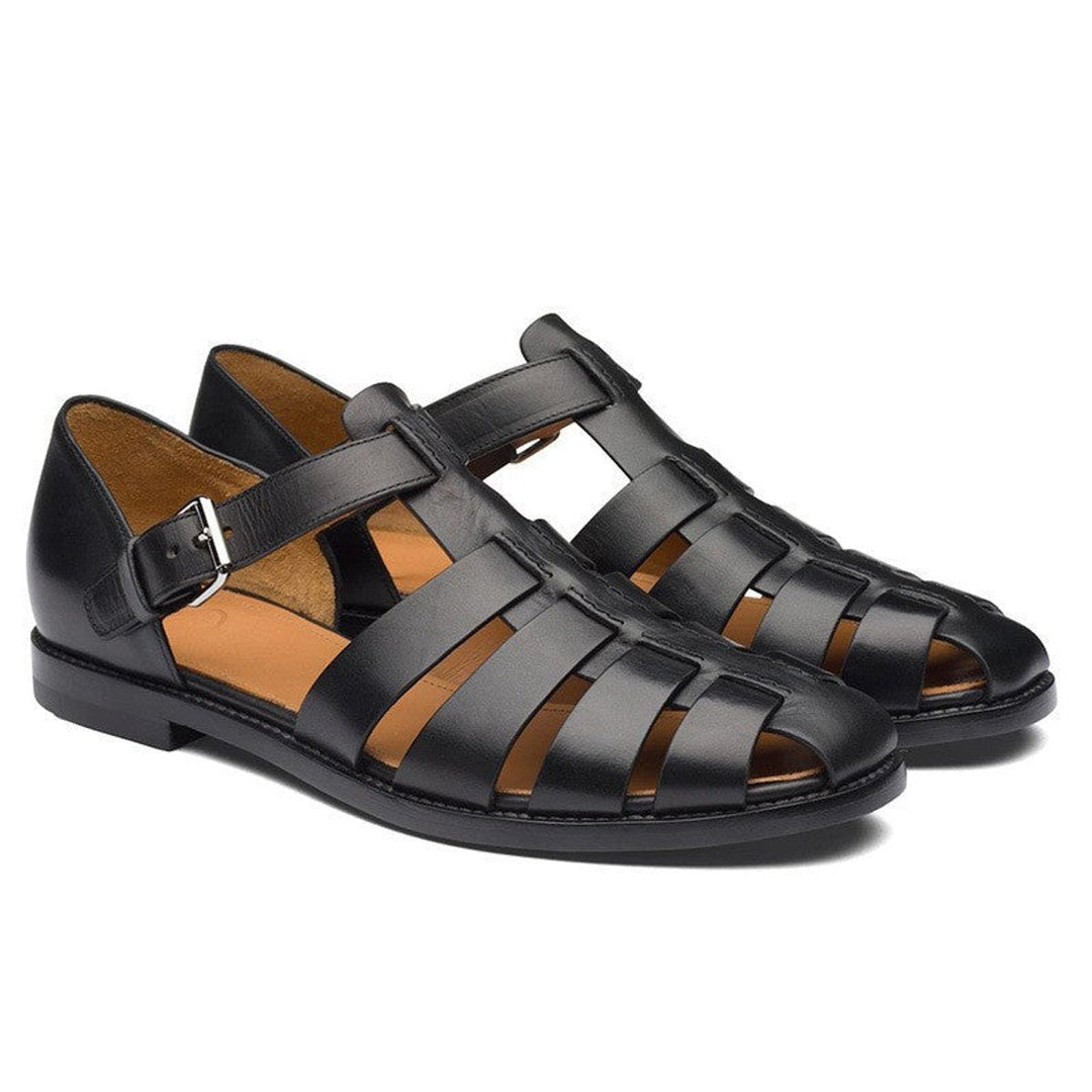 Georgia | Sophisticated Buckle Strap Gladiator Flat Sandals