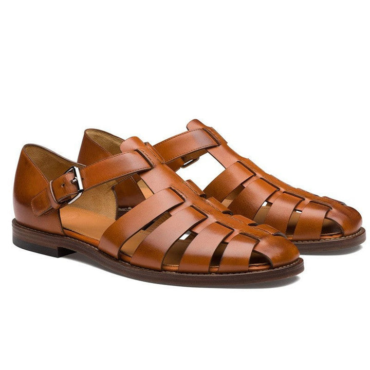 Georgia | Sophisticated Buckle Strap Gladiator Flat Sandals