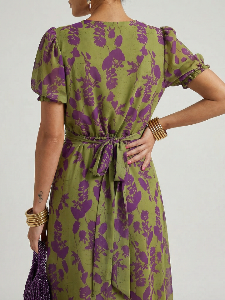 Georgia | Timeless Floral Wrap Midi Dress