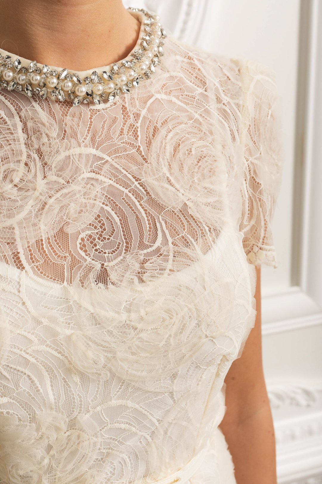 Grace | Classic Lace Belted Midi Races Dress
