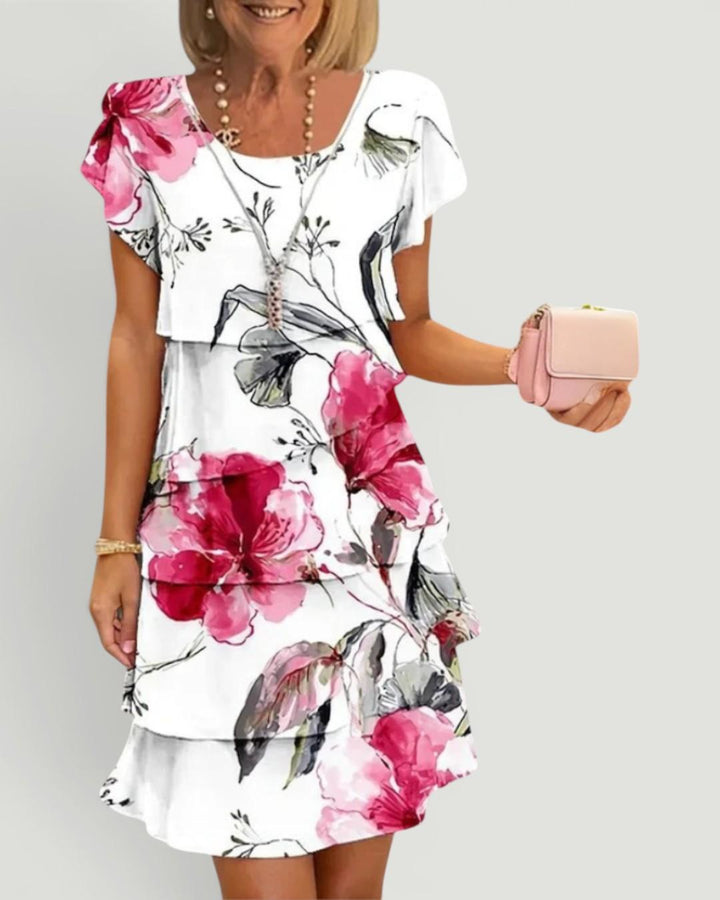 Grace | Timeless Tiered Floral Midi Dress