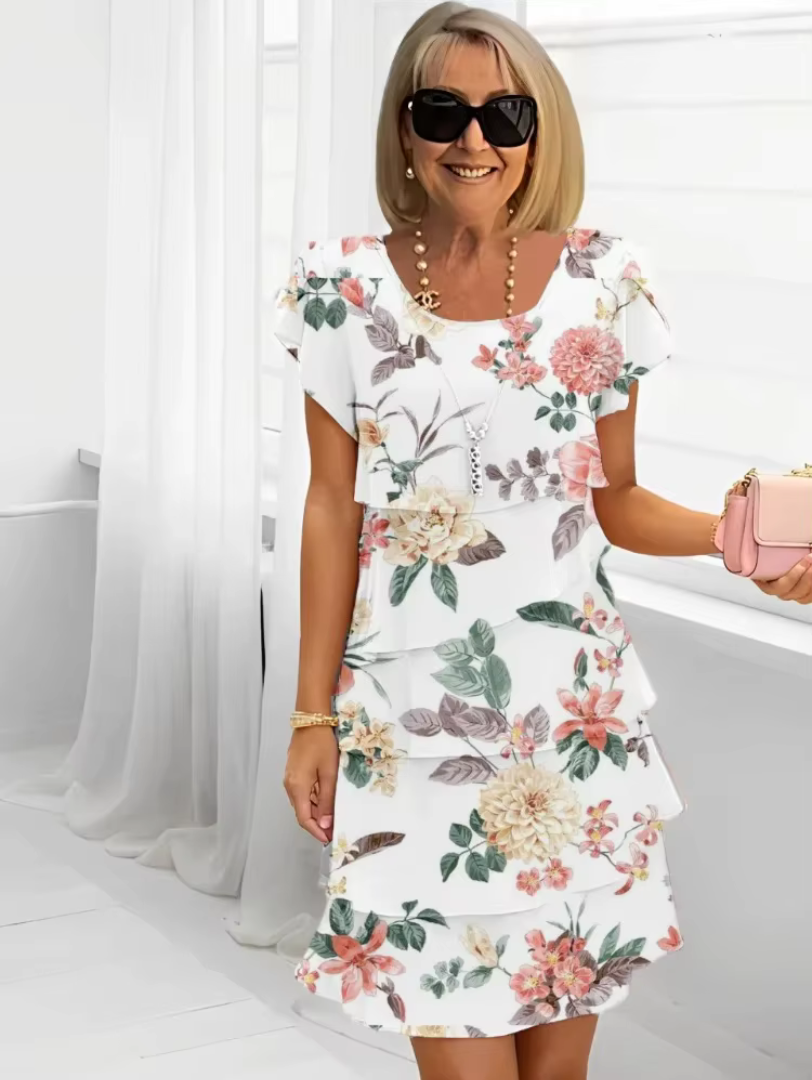 Grace | Timeless Tiered Floral Midi Dress