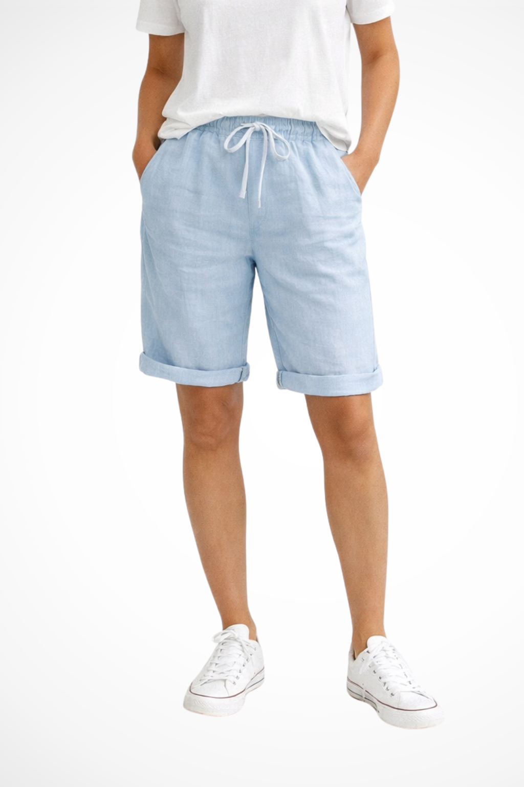 Hannah | Chic Relaxed Cropped Linen Pants with Drawstring Waist