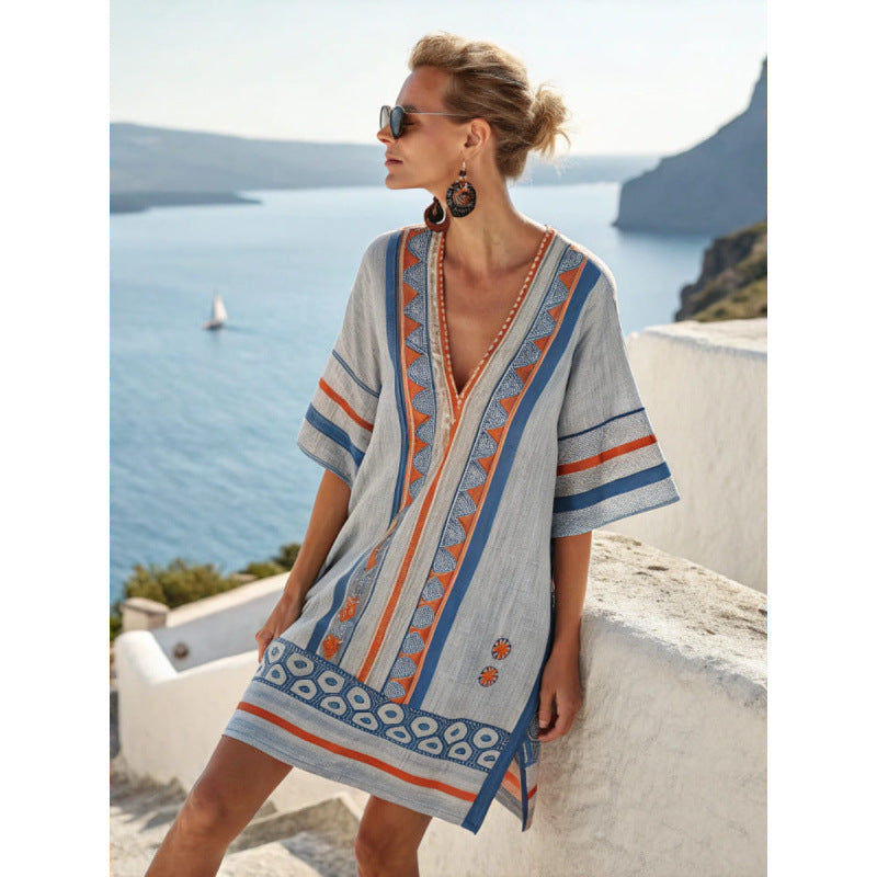 Hannah | Timeless Embroidered Kaftan Beach Dress