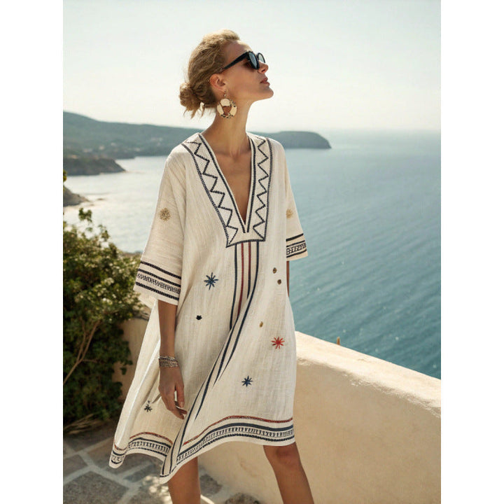 Hannah | Timeless Embroidered Kaftan Beach Dress