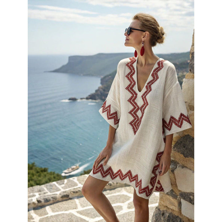 Hannah | Timeless Embroidered Kaftan Beach Dress
