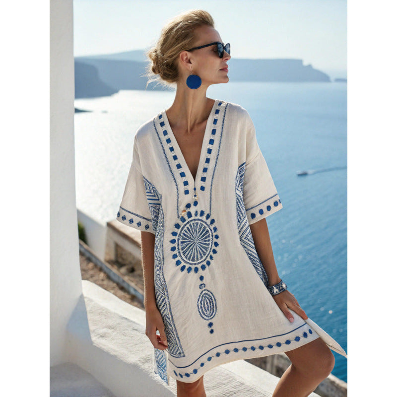 Hannah | Timeless Embroidered Kaftan Beach Dress