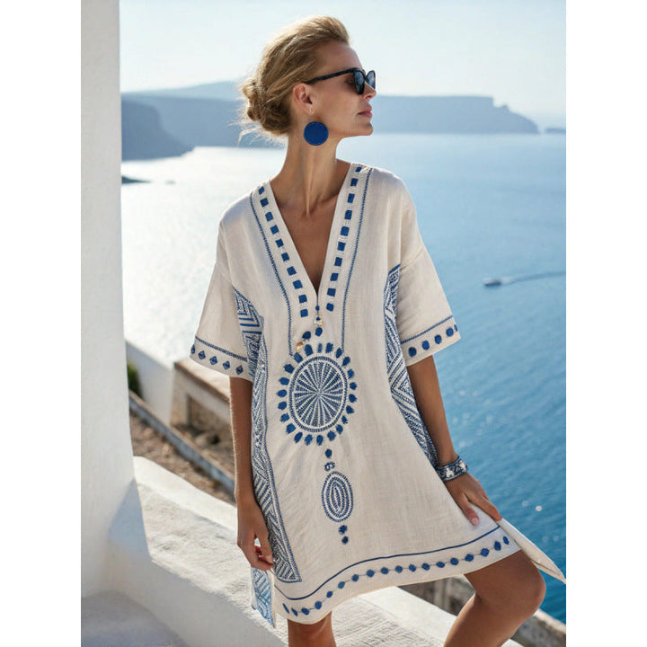 Hannah | Timeless Embroidered Kaftan Beach Dress