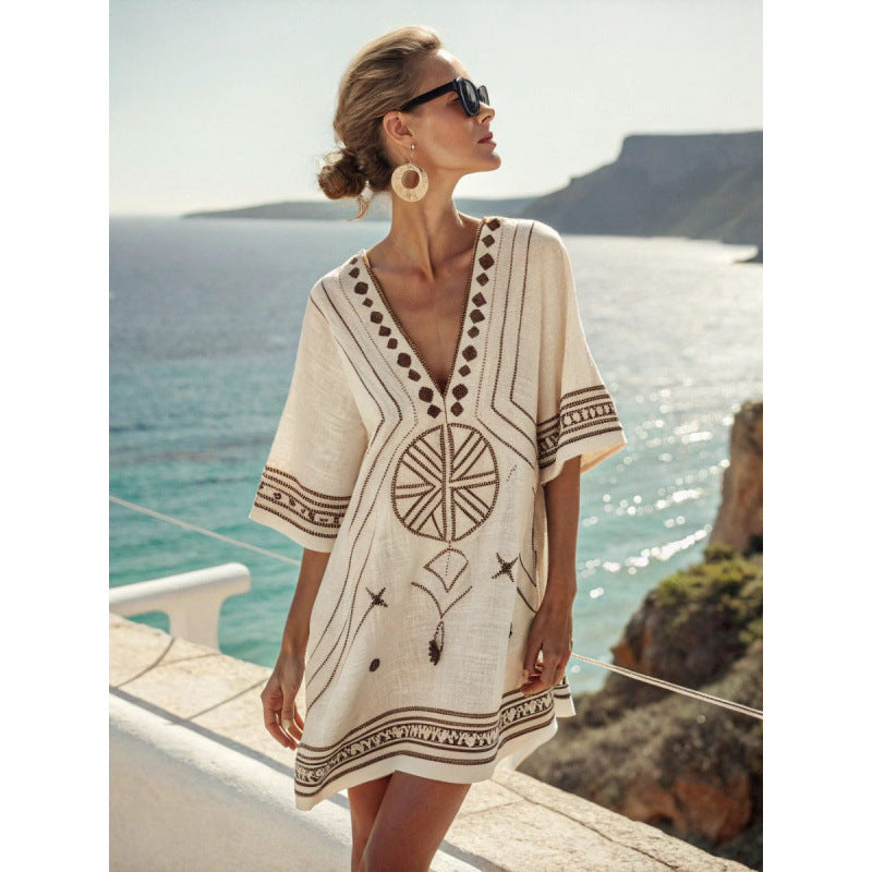Hannah | Timeless Embroidered Kaftan Beach Dress