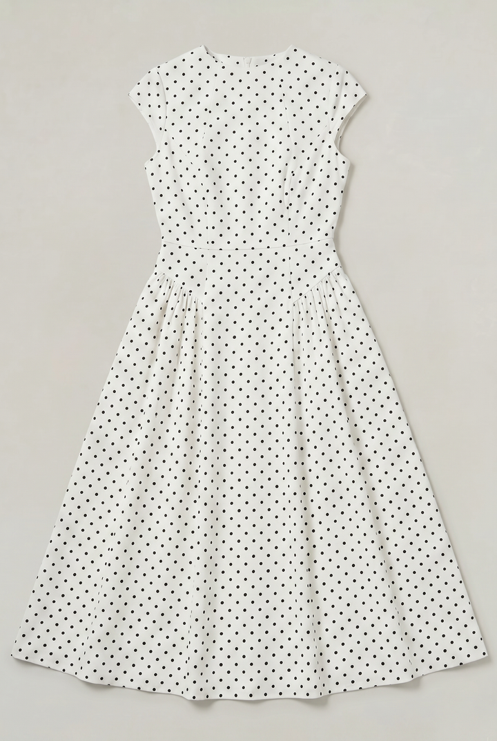 Harper | Classic Polka Dot A Line Maxi Dress