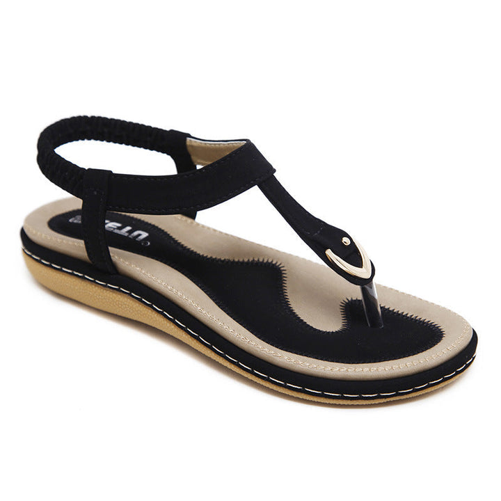 Harper | Refined T-Bar Slingback Flat Sandals