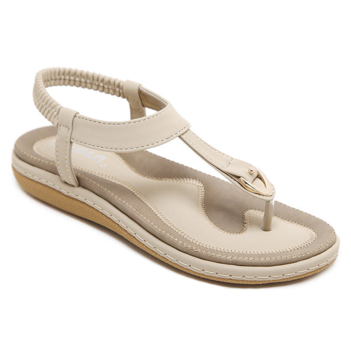 Harper | Refined T-Bar Slingback Flat Sandals
