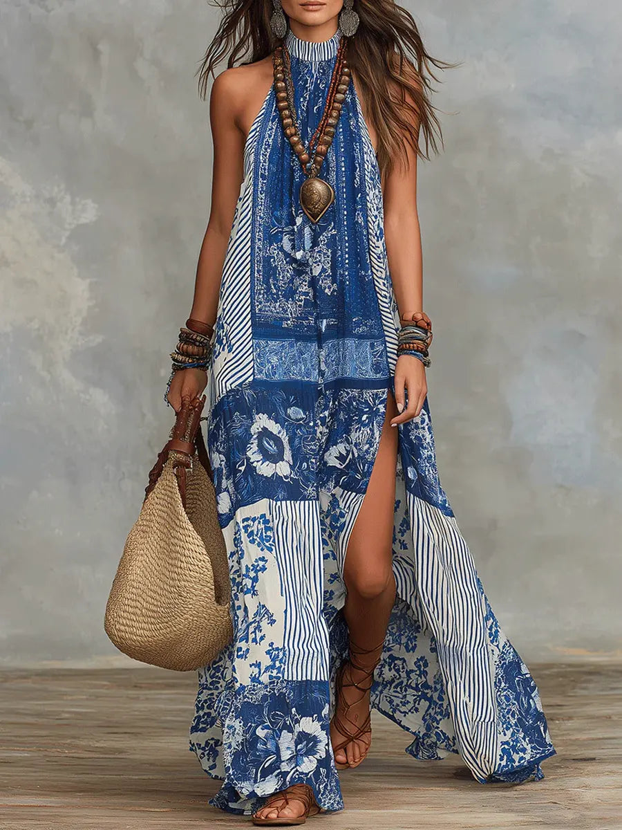 Harper | Stylish Patchwork Print Boho Maxi Summer Dress