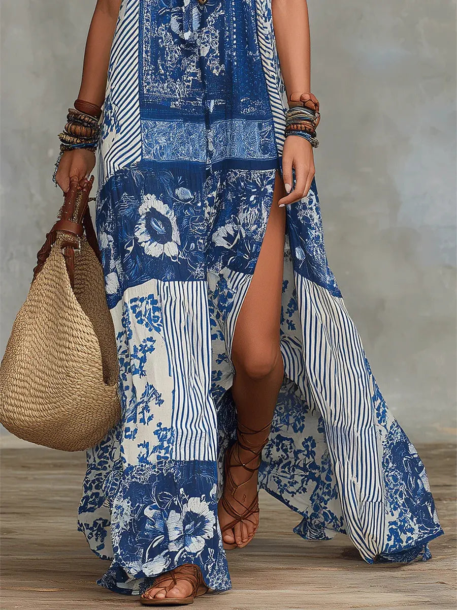 Harper | Stylish Patchwork Print Boho Maxi Summer Dress
