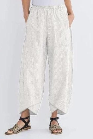 Harriet | Stylish Striped Wide Leg Linen Pants