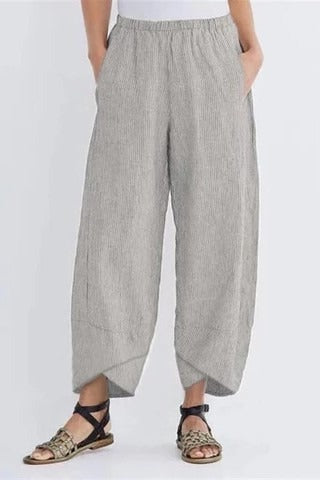 Harriet | Stylish Striped Wide Leg Linen Pants