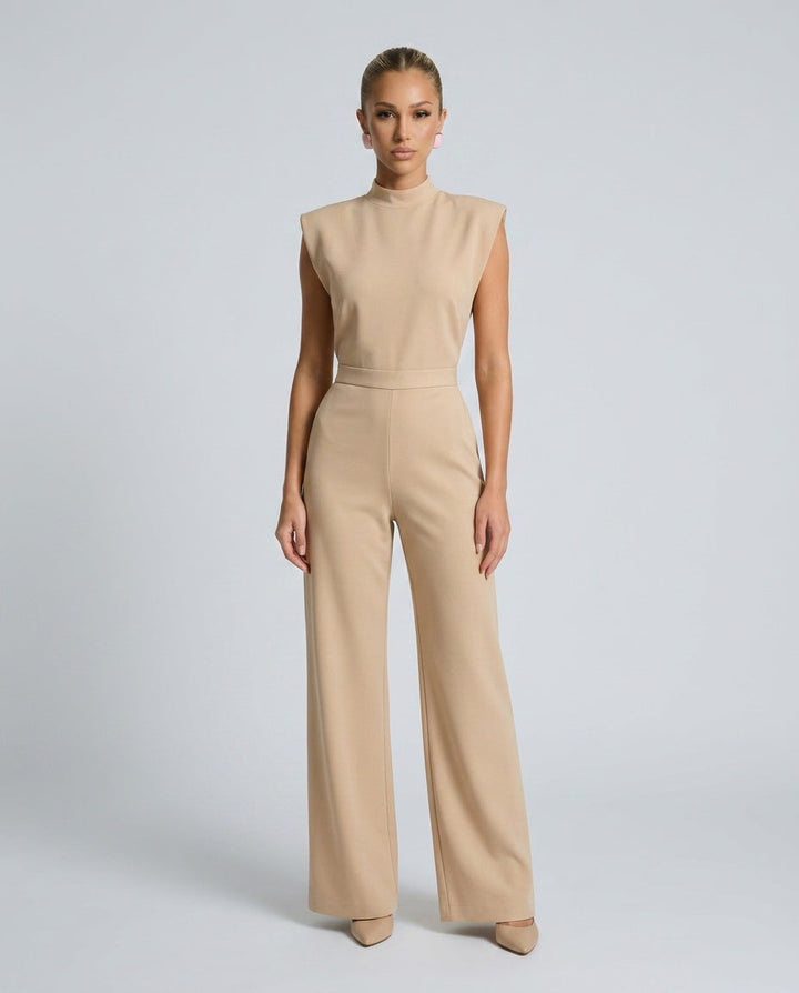 Harriet | Stylish Wide Leg Mock Neck Jumpsuit