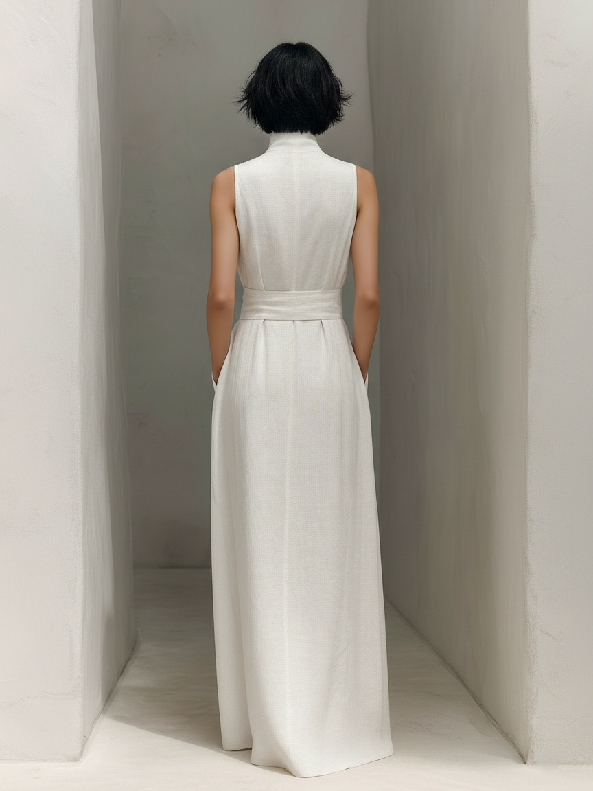 Harriet | Timeless Belted V-Neck Maxi Summer Dresses