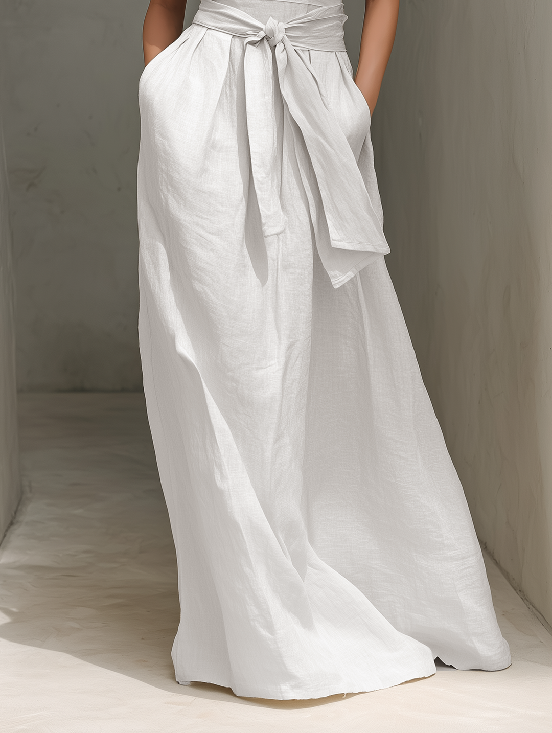 Harriet | Timeless Belted V-Neck Maxi Summer Dresses