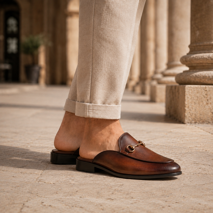 Harry | Refined Orthopedic Mules with Horsebit Detail
