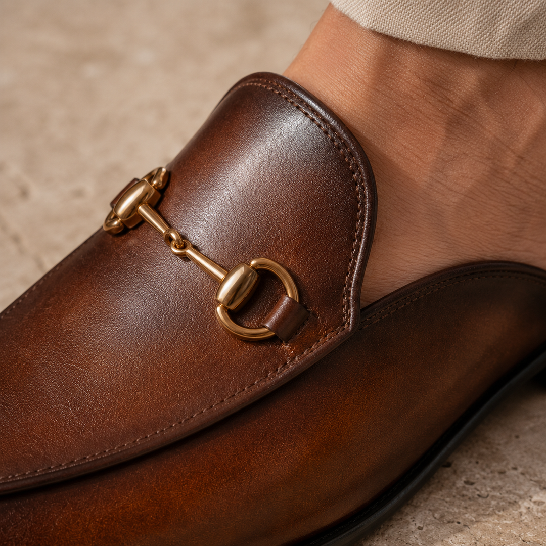 Harry | Refined Orthopedic Mules with Horsebit Detail