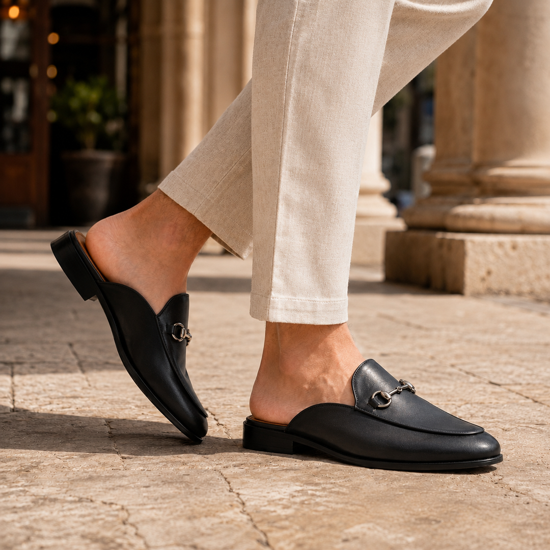 Harry | Refined Orthopedic Mules with Horsebit Detail