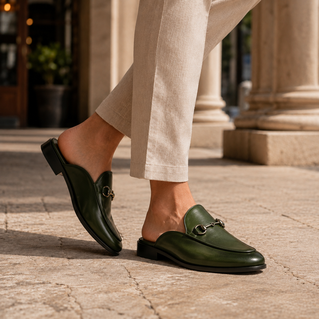 Harry | Refined Orthopedic Mules with Horsebit Detail