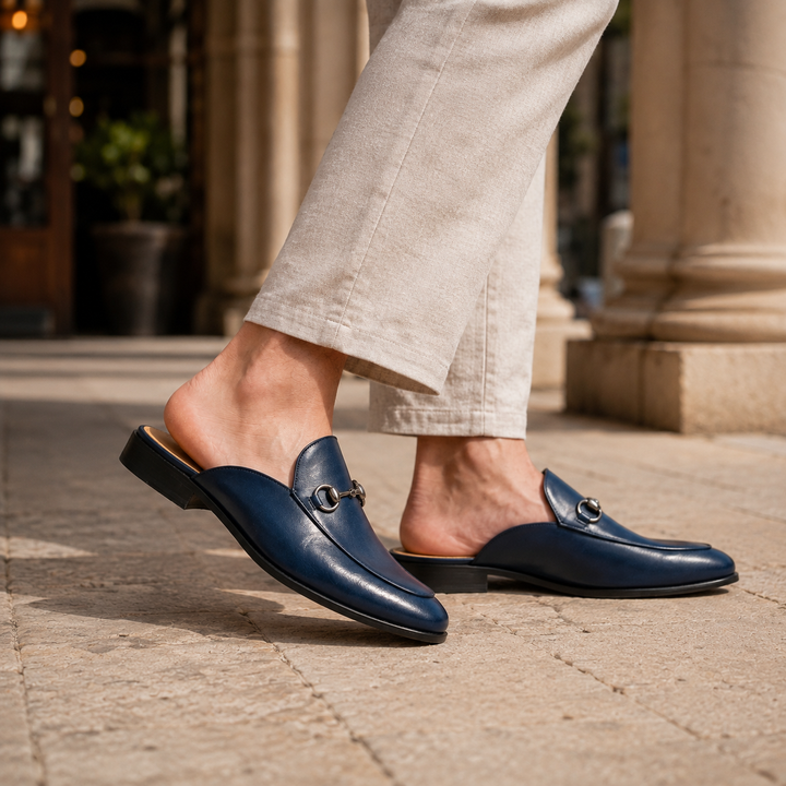 Harry | Refined Orthopedic Mules with Horsebit Detail
