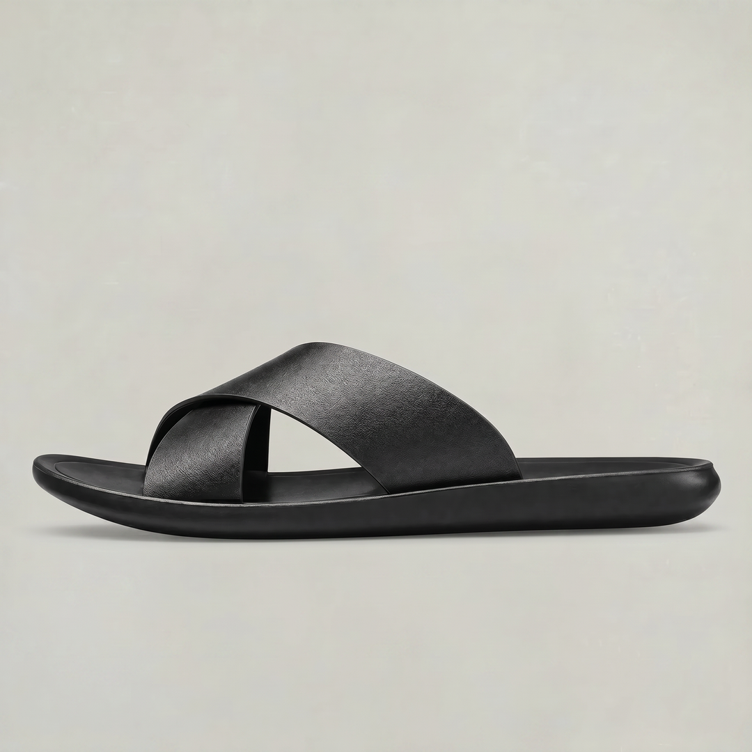 Harry | Relaxed Cross Strap Men Slides Sandals