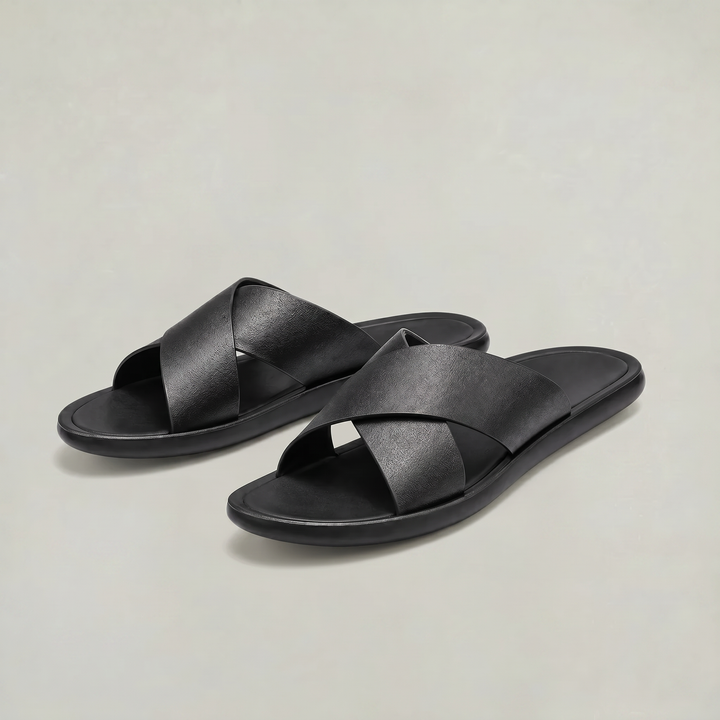 Harry | Relaxed Cross Strap Men Slides Sandals