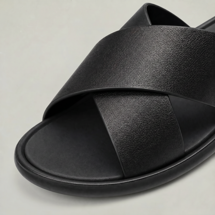 Harry | Relaxed Cross Strap Men Slides Sandals