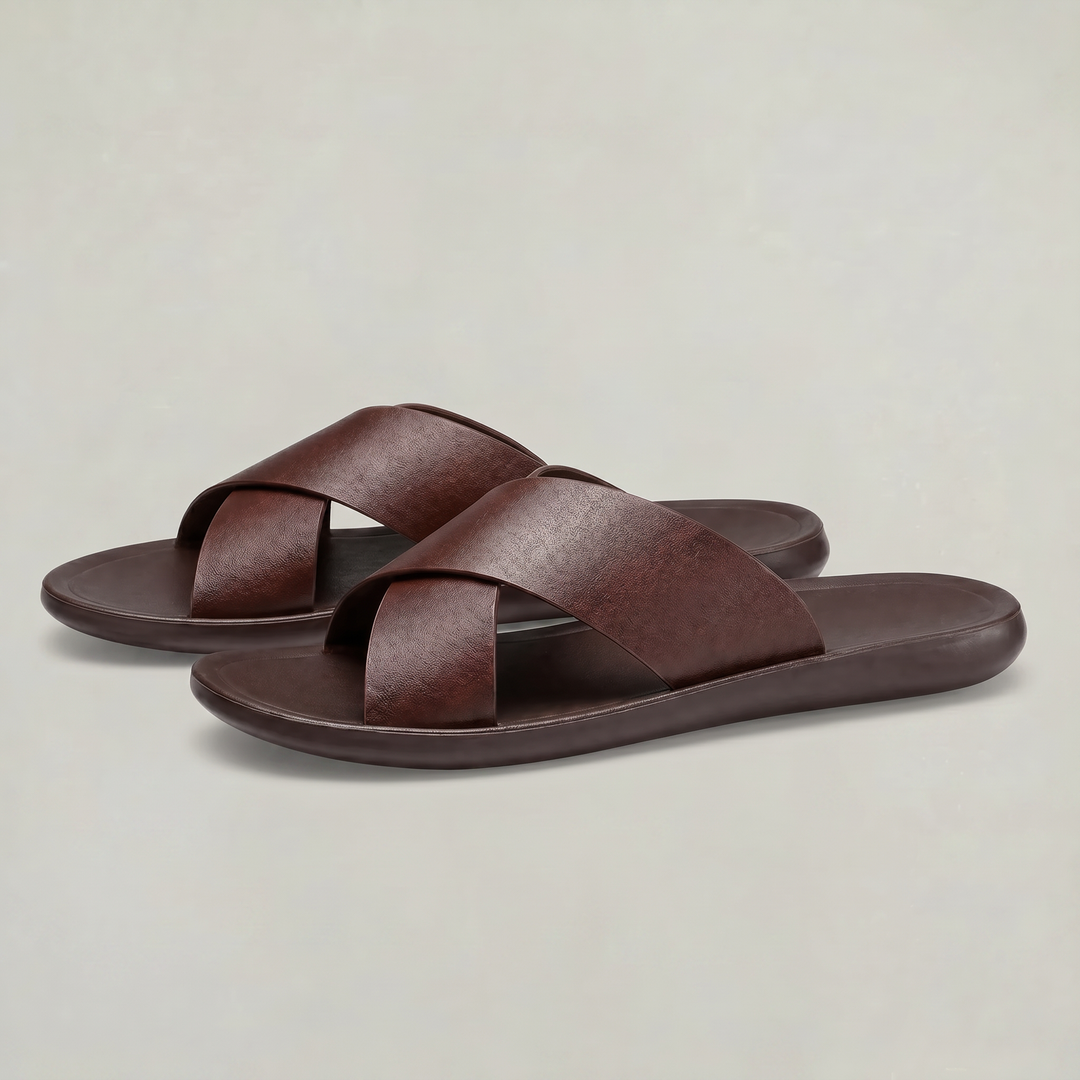 Harry | Relaxed Cross Strap Men Slides Sandals