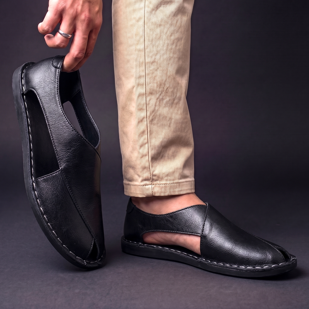 Harry | Timeless Stitched Open-Toe Fisherman Mens Sandals