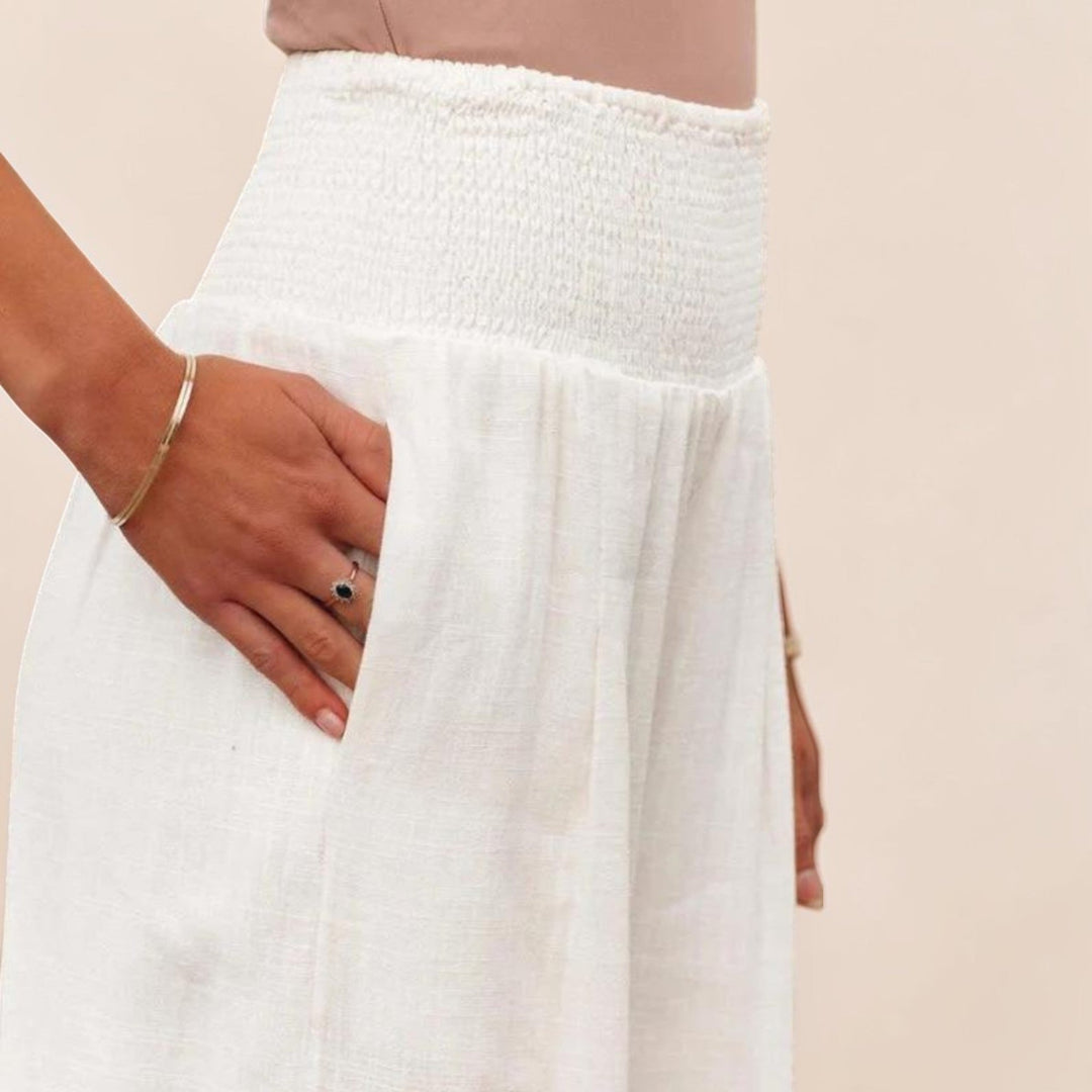 Hazel | Graceful Wide-Leg High-Waisted Linen Pants