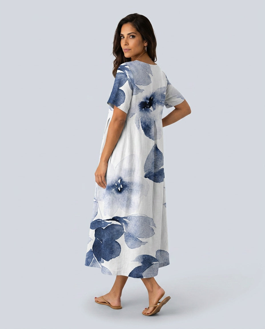 Hazel | Refined Floral Boho Maxi Dress