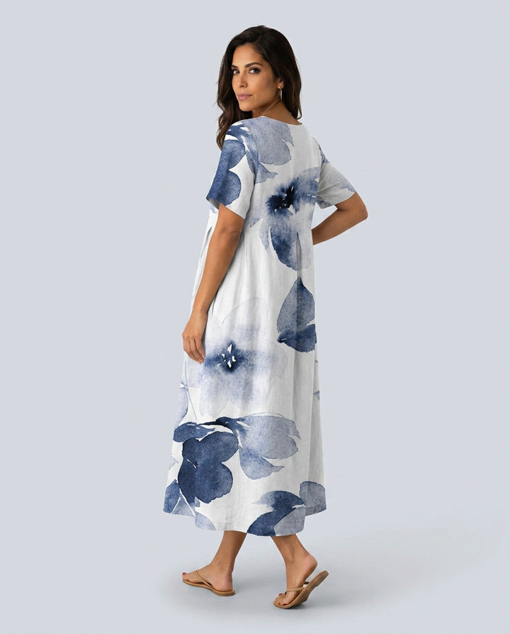 Hazel | Refined Floral Boho Maxi Dress