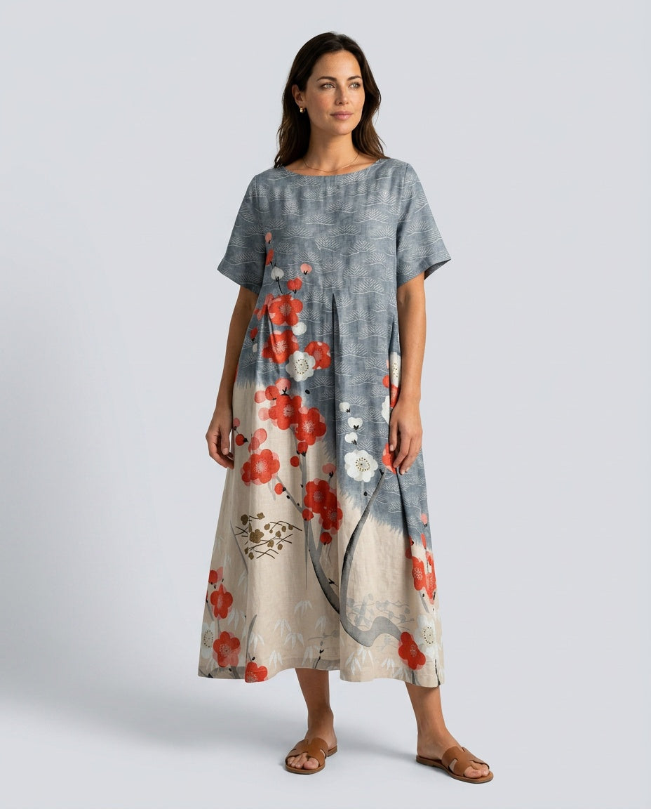 Hazel | Refined Floral Boho Maxi Dress