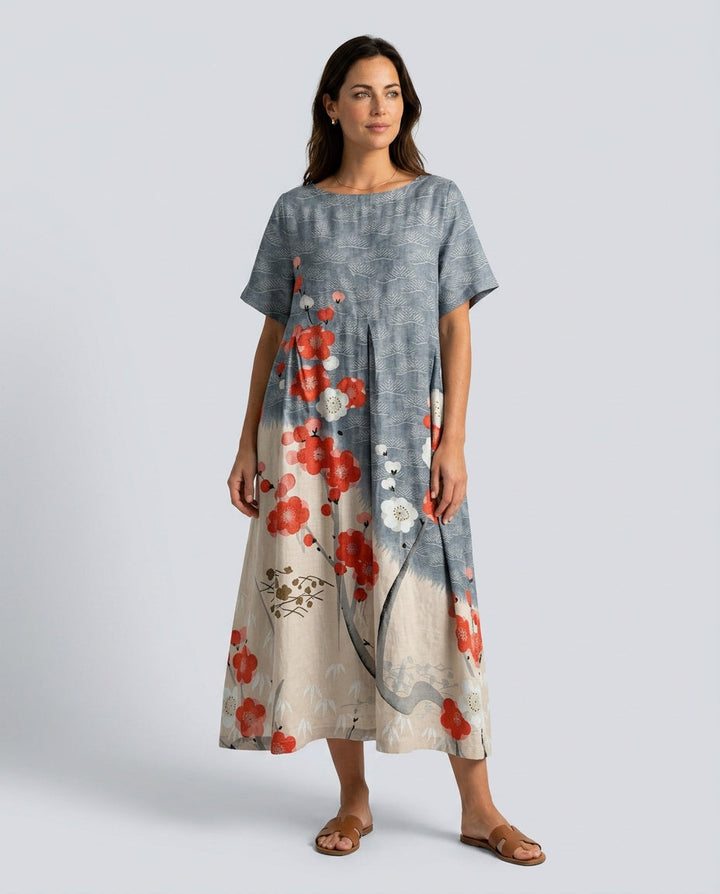 Hazel | Refined Floral Boho Maxi Dress