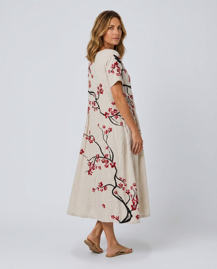 Hazel | Refined Floral Boho Maxi Dress