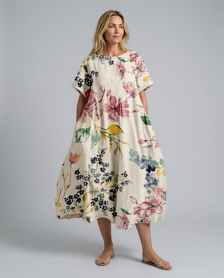 Hazel | Refined Floral Boho Maxi Dress