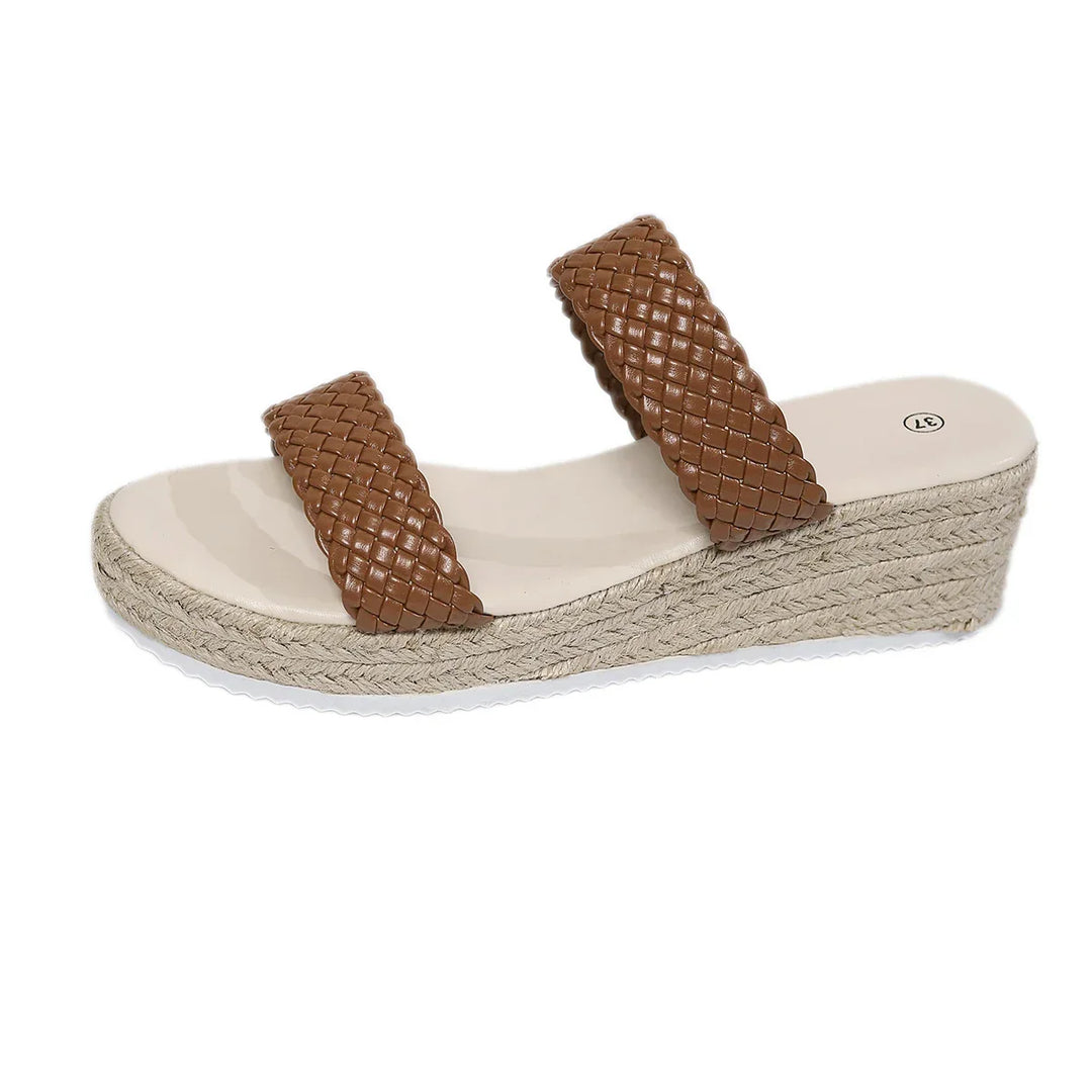 Hazel | Relaxed Woven Espadrille Wedges