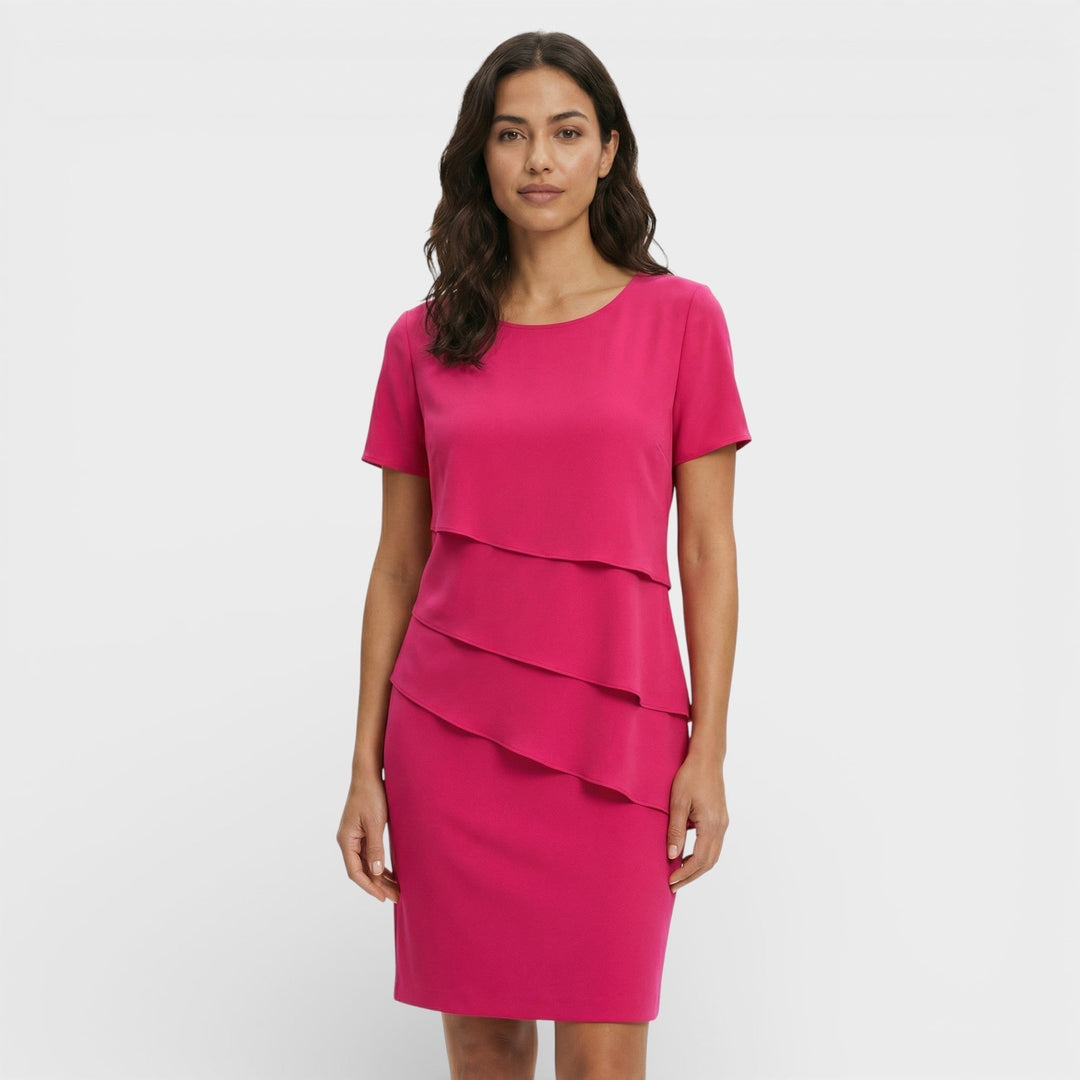 Hazel | Timeless Layered Ruffle Midi Cocktail Dress