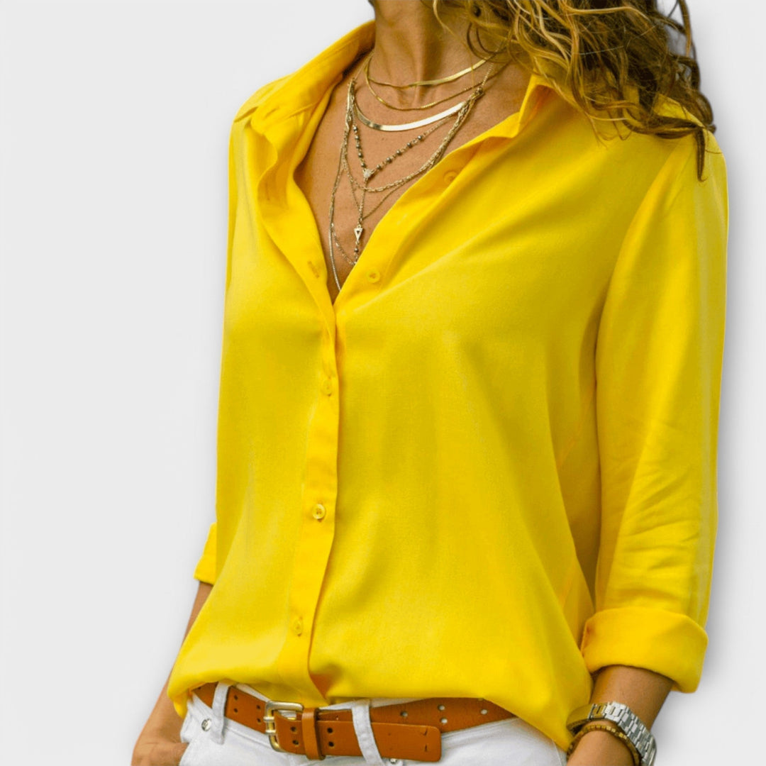 Heidi | Polished Collared Button Down Blouse