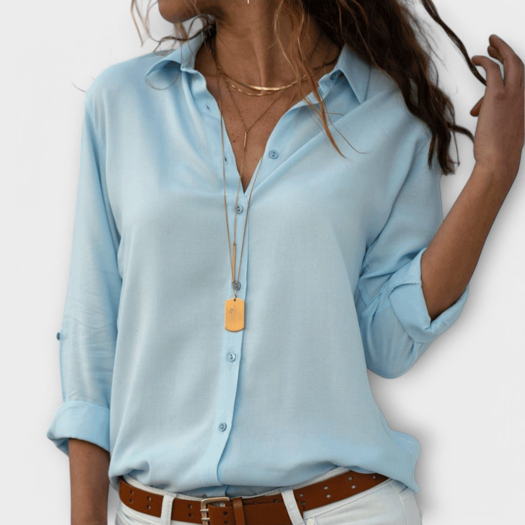 Heidi | Polished Collared Button Down Blouse