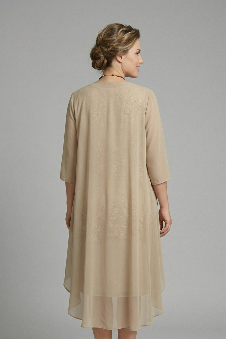 Heidi | Relaxed Layered Lace Cocktail Midi Dress