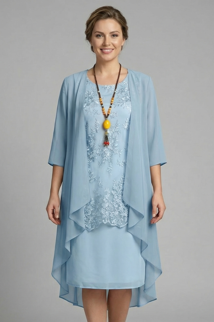 Heidi | Relaxed Layered Lace Cocktail Midi Dress