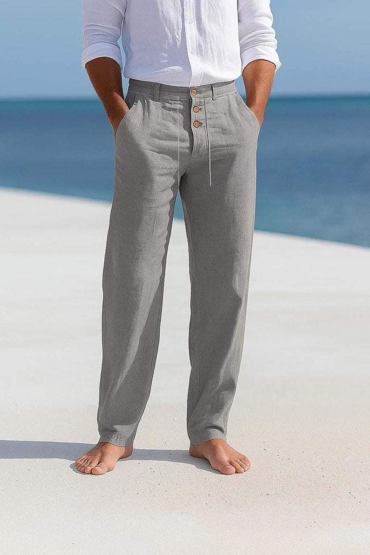Henry | Graceful Relaxed Fit Linen Pants with Drawstring Waist