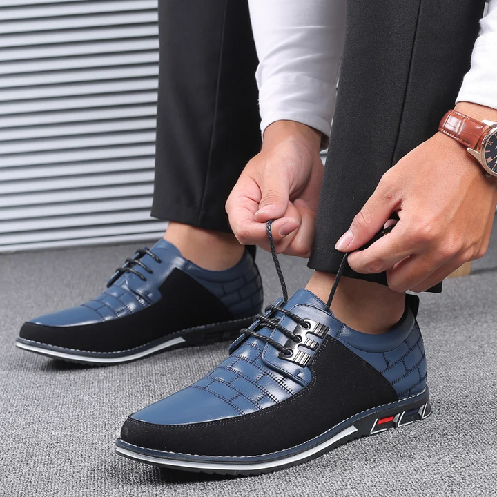 Hunter | Polished Panelled Lace-Up Orthopedic Shoes